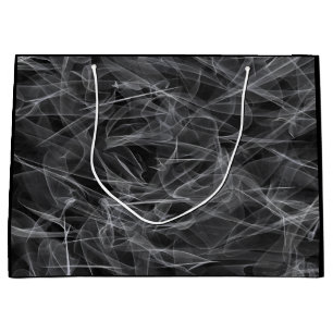 Elegant Smoke Swirl Texture Large Gift Bag