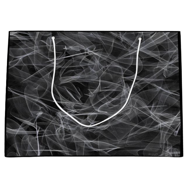 Elegant Smoke Swirl Texture Large Gift Bag (Front)