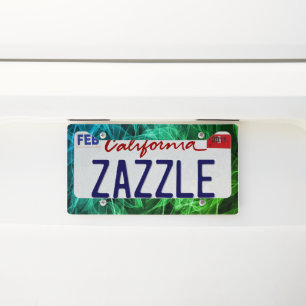 Elegant Smoke Swirl Texture License Plate Frame