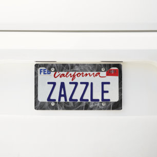 Elegant Smoke Swirl Texture License Plate Frame