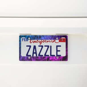 Elegant Smoke Swirl Texture License Plate Frame