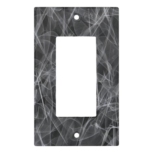 Elegant Smoke Swirl Texture Light Switch Cover (Front)