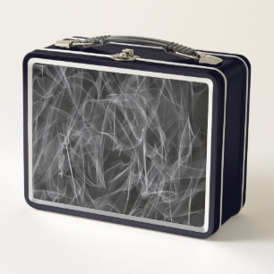 Elegant Smoke Swirl Texture Metal Lunch Box