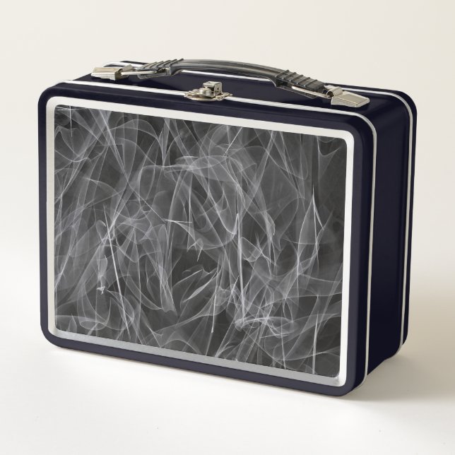 Elegant Smoke Swirl Texture Metal Lunch Box (Front)