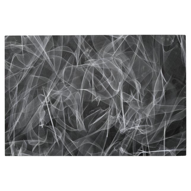 Elegant Smoke Swirl Texture Metal Print (Front)