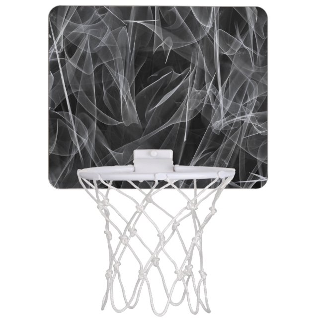 Elegant Smoke Swirl Texture Mini Basketball Hoop (Front)