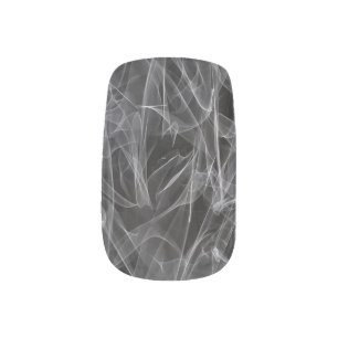 Elegant Smoke Swirl Texture Minx Nail Art