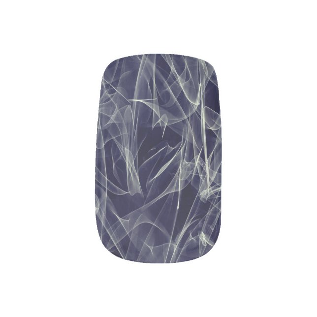 Elegant Smoke Swirl Texture Minx Nail Art (Left Thumb)