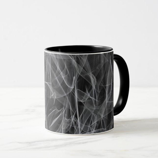 Elegant Smoke Swirl Texture Mug (Front Right)