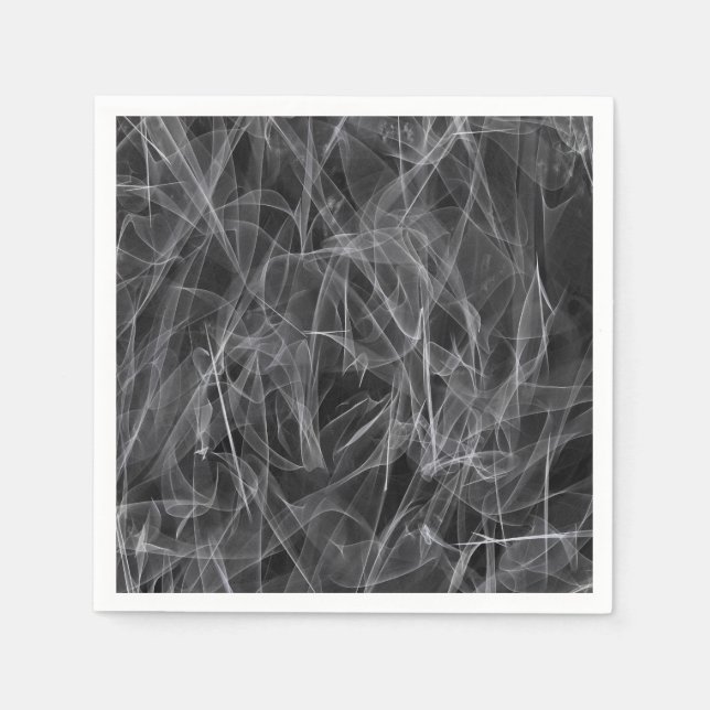 Elegant Smoke Swirl Texture Napkins (Front)