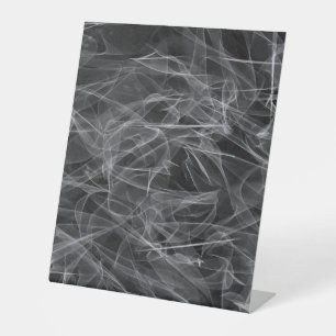 Elegant Smoke Swirl Texture Pedestal Sign