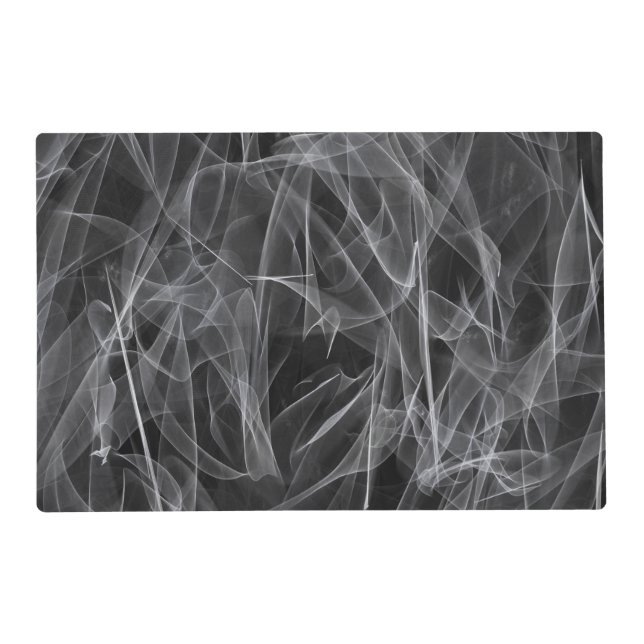 Elegant Smoke Swirl Texture Placemat (Front)