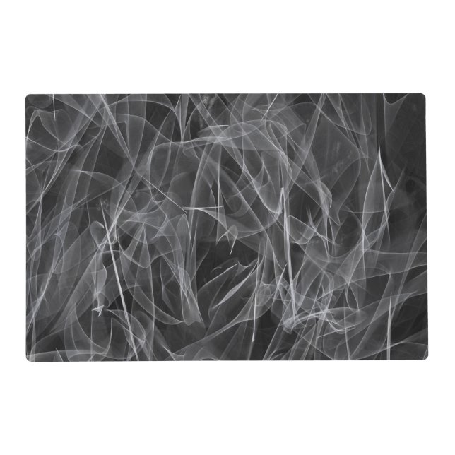 Elegant Smoke Swirl Texture Placemat (Front)