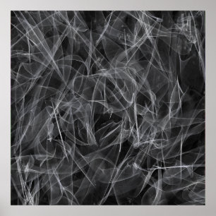 Elegant Smoke Swirl Texture Poster