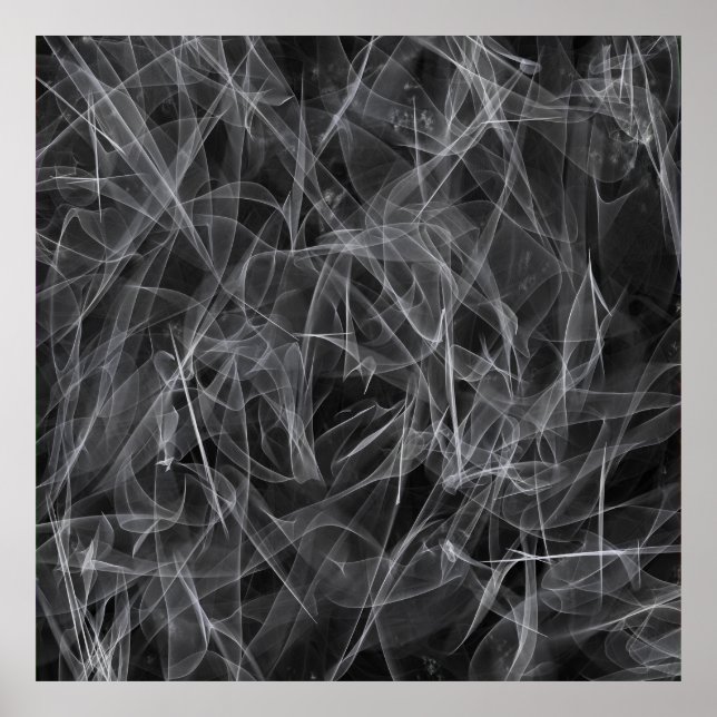 Elegant Smoke Swirl Texture Poster (Front)