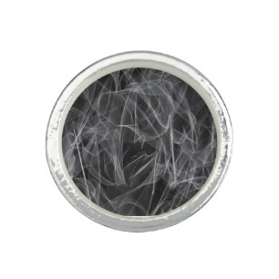 Elegant Smoke Swirl Texture Ring