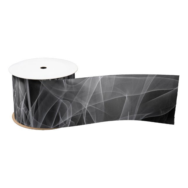Elegant Smoke Swirl Texture Satin Ribbon (Spool)