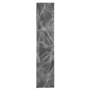 Elegant Smoke Swirl Texture Short Table Runner