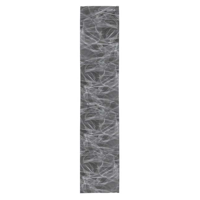 Elegant Smoke Swirl Texture Short Table Runner (Front)