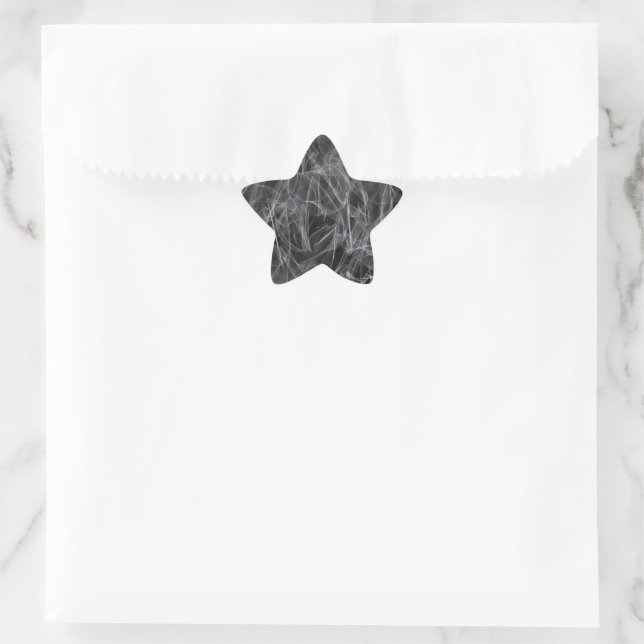 Elegant Smoke Swirl Texture Star Sticker (Bag)