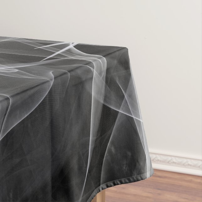 Elegant Smoke Swirl Texture Tablecloth (In Situ)