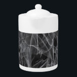 Elegant Smoke Swirl Texture Teapot<br><div class="desc">Elegant Smoke Swirls – Mystical Abstract Texture This black-and-white smoke swirl design creates a dreamy, elegant and mysterious atmosphere. Soft flowing lines form a sophisticated abstract pattern, perfect for modern accessories, minimalist wall art, tech items, and stylish home decor. A timeless and versatile design for fans of dark aesthetics and...</div>