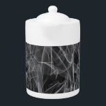 Elegant Smoke Swirl Texture Teapot<br><div class="desc">Elegant Smoke Swirls – Mystical Abstract Texture This black-and-white smoke swirl design creates a dreamy, elegant and mysterious atmosphere. Soft flowing lines form a sophisticated abstract pattern, perfect for modern accessories, minimalist wall art, tech items, and stylish home decor. A timeless and versatile design for fans of dark aesthetics and...</div>
