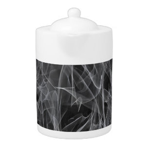 Elegant Smoke Swirl Texture Teapot