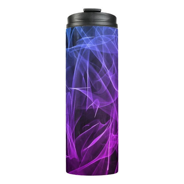 Elegant Smoke Swirl Texture Thermal Tumbler (Front)