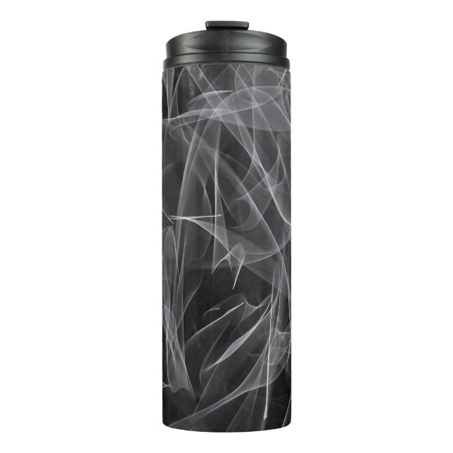Elegant Smoke Swirl Texture Thermal Tumbler (Front)