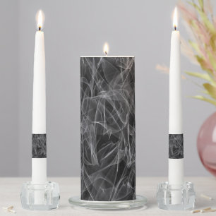Elegant Smoke Swirl Texture Unity Candle Set