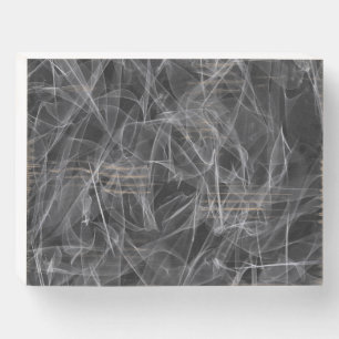 Elegant Smoke Swirl Texture Wooden Box Sign