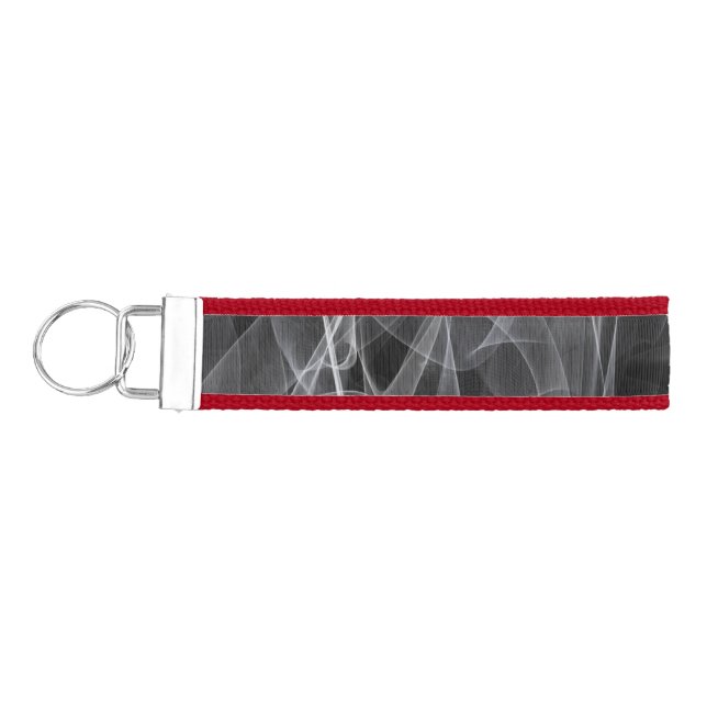 Elegant Smoke Swirl Texture Wrist Keychain (Keys on Left)