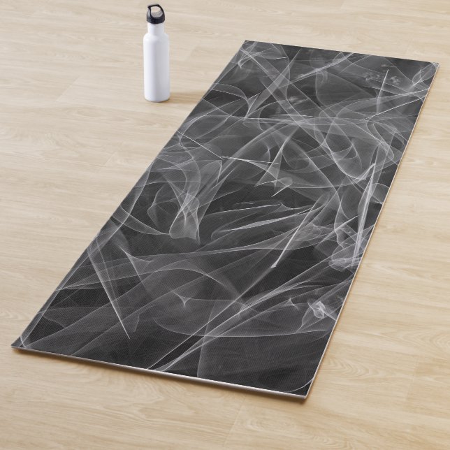 Elegant Smoke Swirl Texture Yoga Mat (In Situ)