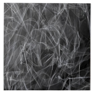Elegant Smoke Swirls – Mystical Aesthetics Ceramic Tile