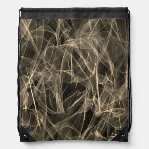 Elegant Smoke Swirls – Mystical Aesthetics Drawstring Bag