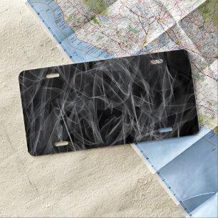 Elegant Smoke Swirls – Mystical Aesthetics License Plate