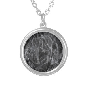 Elegant Smoke Swirls – Mystical Aesthetics Silver Plated Necklace