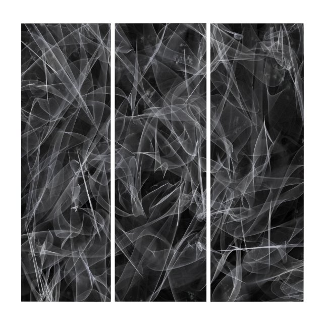 Elegant Smoke Swirls – Mystical Aesthetics Triptych (Front)