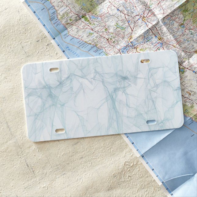 Elegant Smokey Background Texture License Plate (In Situ)