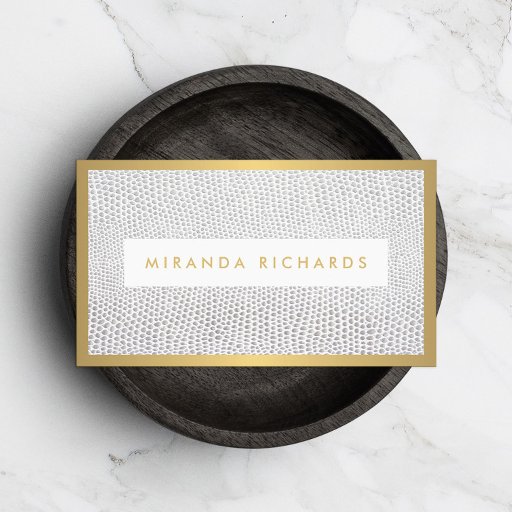 Customizable Elegant Snakeskin Print Fashion Designer, Boutique Business Card