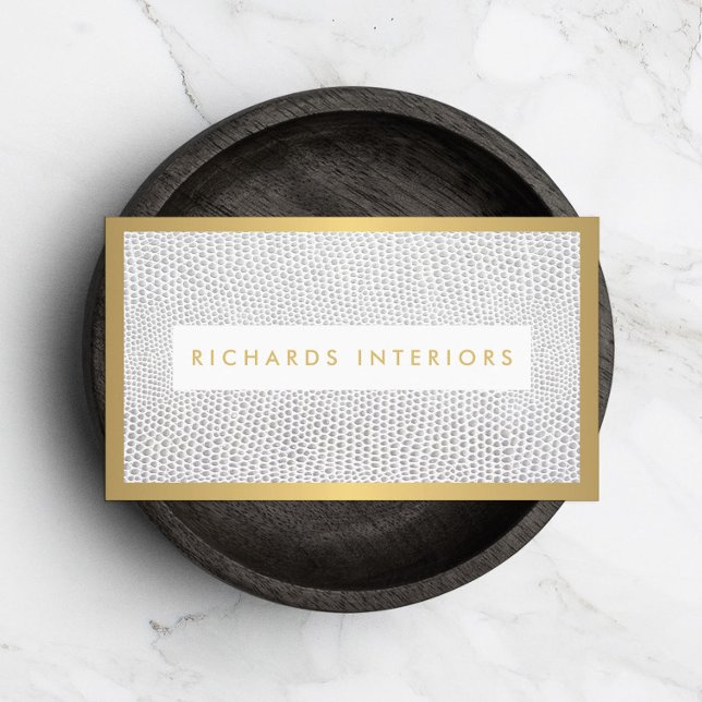 Elegant Snakeskin Print for Interior Designer Business Card (Creator Uploaded)