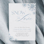 Elegant Snow in Love Bridal Shower Invitation<br><div class="desc">For a sophisticated winter celebration, choose our Elegant Snow in Love Bridal Shower Invitation. With its chic dusty blue tones, refined calligraphy script, and shimmering silver glitter details, this design radiates elegance. The watercolor snowflakes enhance the winter wonderland aesthetic, making this invitation perfect for an upscale Christmas bridal shower. Personalize...</div>