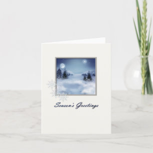 Elegant Snow Scene Holiday Greeting Card