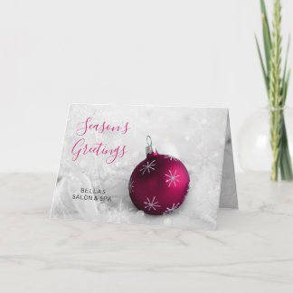 Elegant Snow Scene Pink Ornament Company Holiday