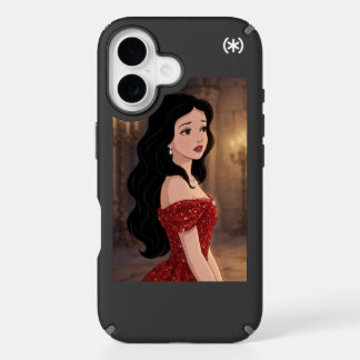 Elegant Snow White iPhone 16 Case - Red Ballgown C