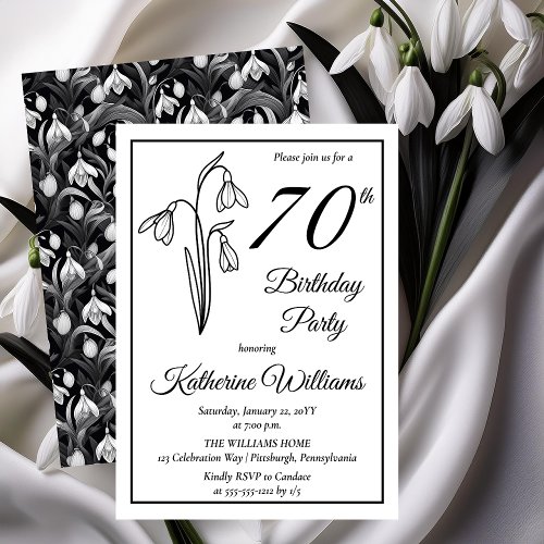 Elegant Snowdrops 70th Birthday Party 