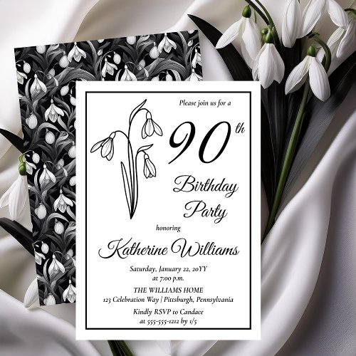 Elegant Snowdrops 90th Birthday Party 
