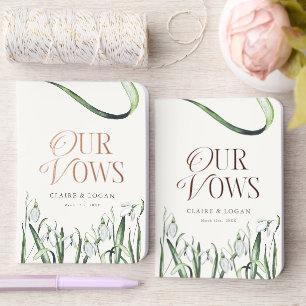 Elegant Snowdrops Watercolor Wedding Our Foil Vow Books