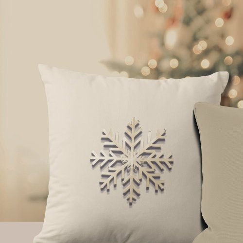 Elegant Snowflake Accent Pillow